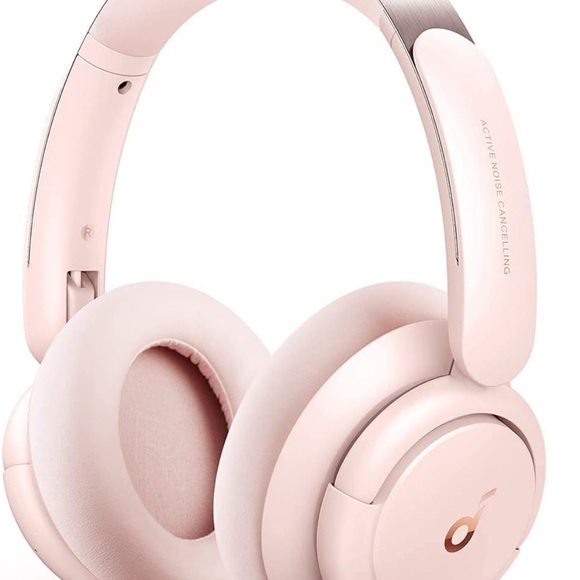 Soundcore Over-Ear Pink Headphones with Noise Cancelling - Picture 1 of 4